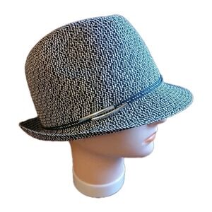 NWT Fedora Black & White Sophisticated Hat By Nine West Women's Size OSFM #1630